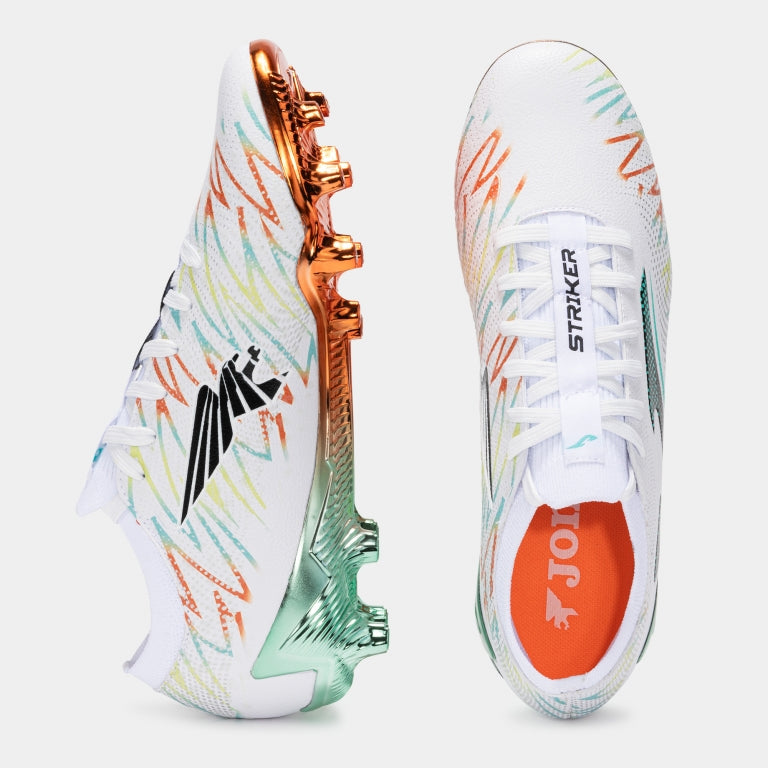 Striker 2502 Firm Ground Football Boot - White