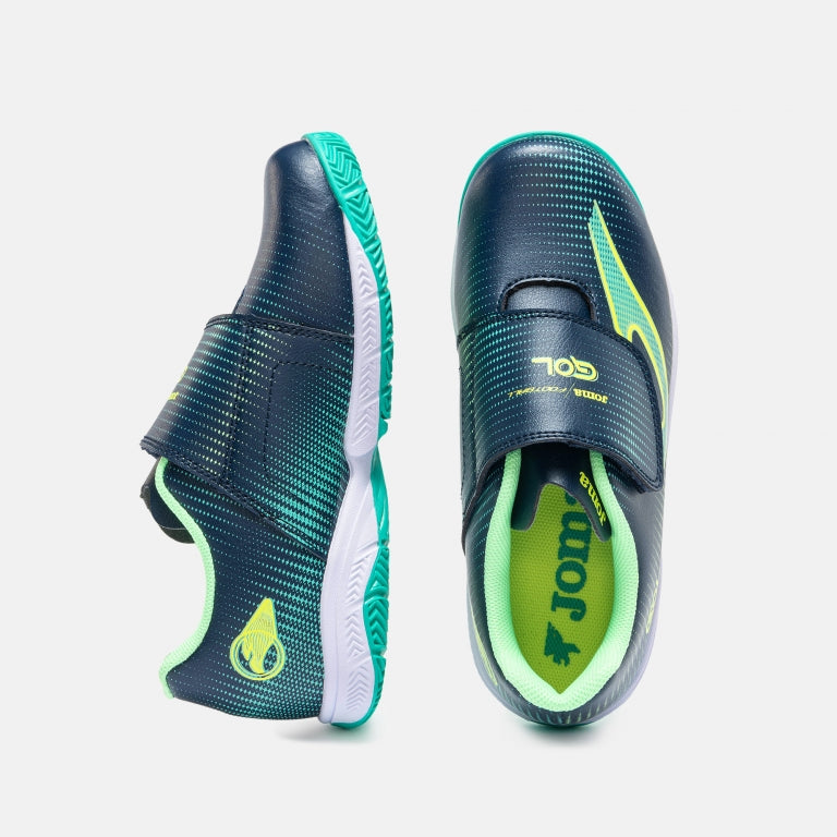 GOL 2703 Navy Green Futsal Shoe - Junior - PREORDER (AVAIL END OF NOV 2026)