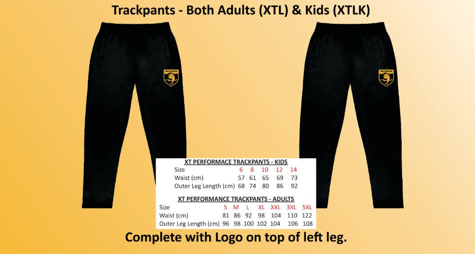 Westbrook Football Club  Trackpants
