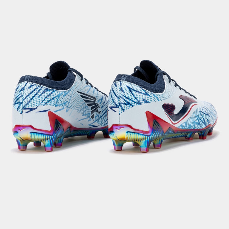 Striker Top 2505 Firm Ground Football Boot - White/Blue