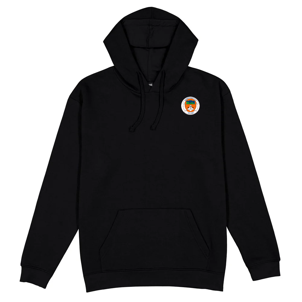 Ngongotaha Lightweight Hoodie - black with orange drawstring