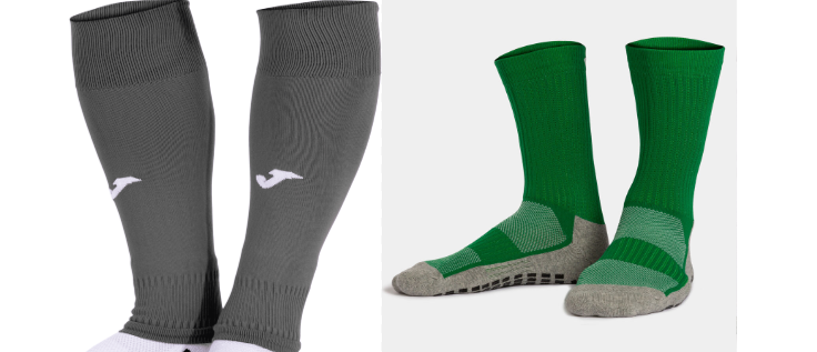 Combo Footless/Sleeve Socks & Grip Socks Size Large