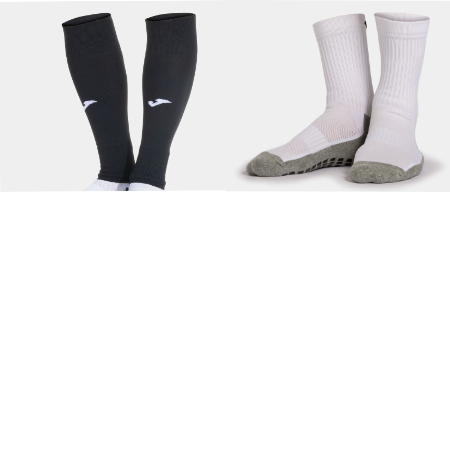 Combo Footless/Sleeve Socks & Grip Socks Size Large
