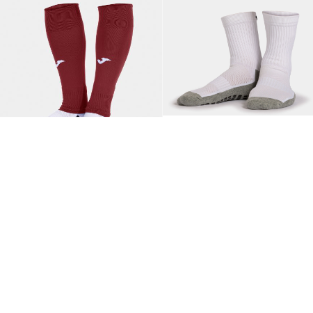Combo Footless/Sleeve Socks & Grip Socks Size Large