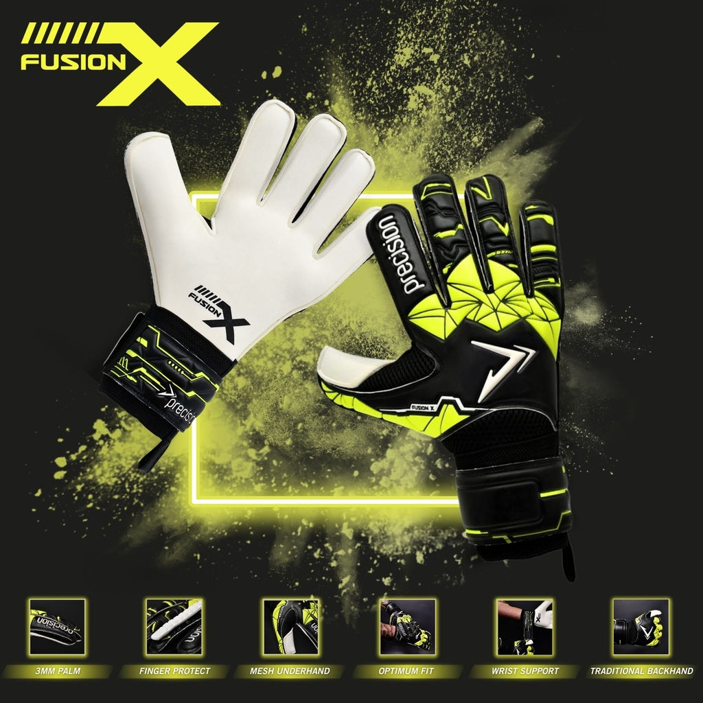 Precision Fusion X Roll Finger Protect Goalkeeper Gloves