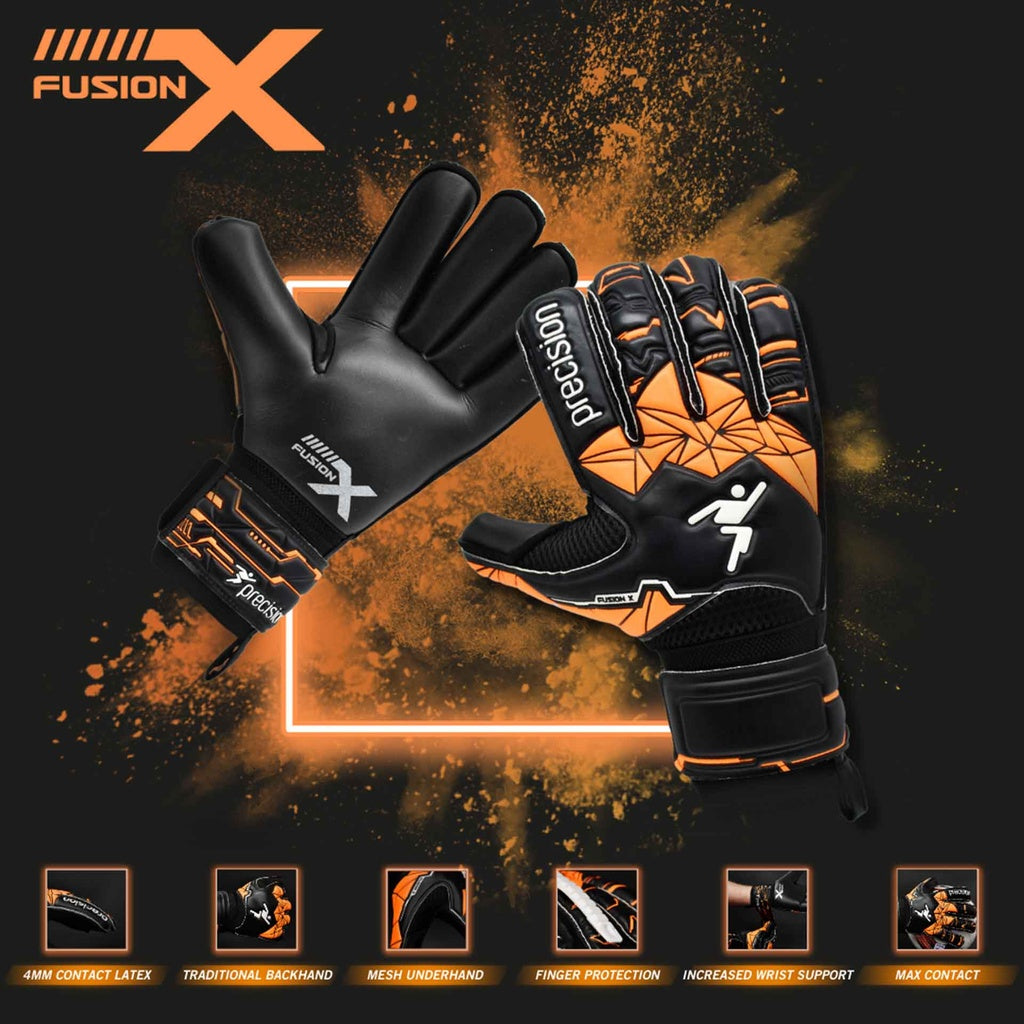Precision Fusion X Roll Finger Protect Goalkeeper Gloves