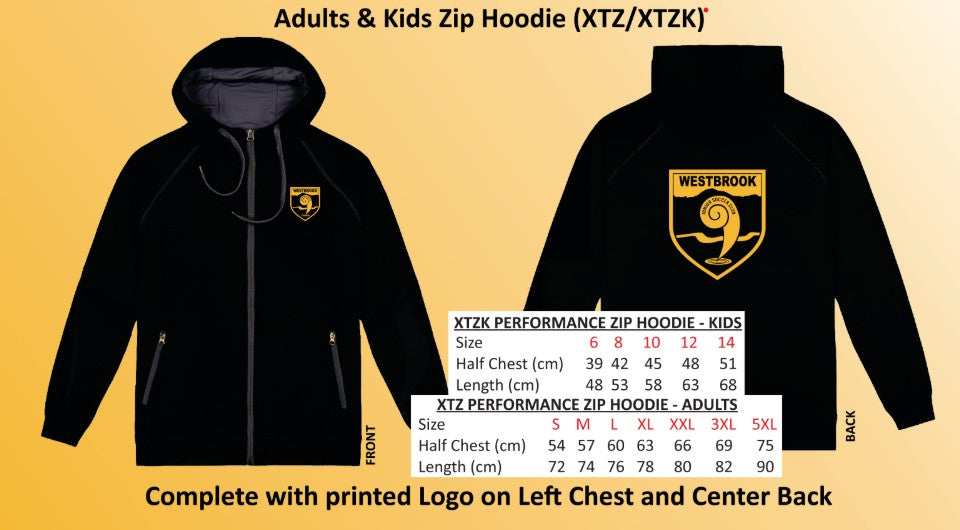 Westbrook Junior Soccer Club - Kids & Adults Zip Hoodie