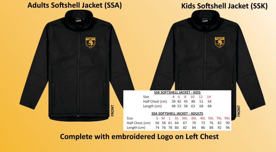 Westbrook Junior Soccer Club - Kids & Adults Softshell Jacket