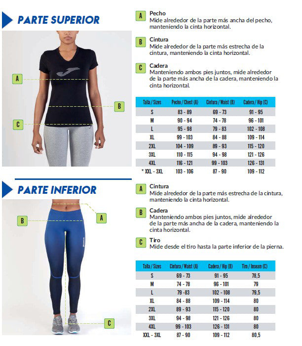 Joma Womens sizing